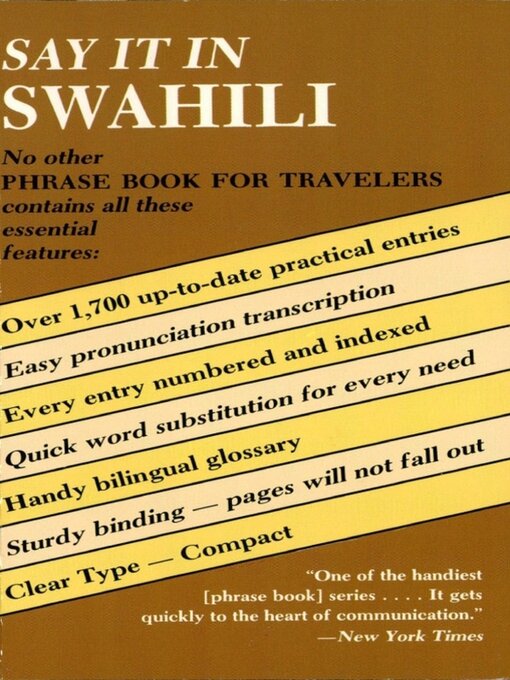 Cover image for Say It in Swahili